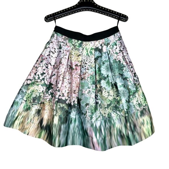 Ted Baker Ovald Glitch Floral Print Pleated Full Skirt 6 NWT - Picture 1 of 16
